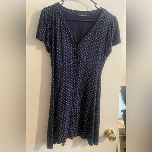 Abercrombie and Fitch Button Up Navy Blue Dress